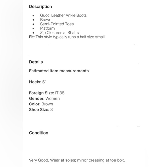 Gucci Brown Leather Hysteria Boots size 38 - Picture 6 of 6